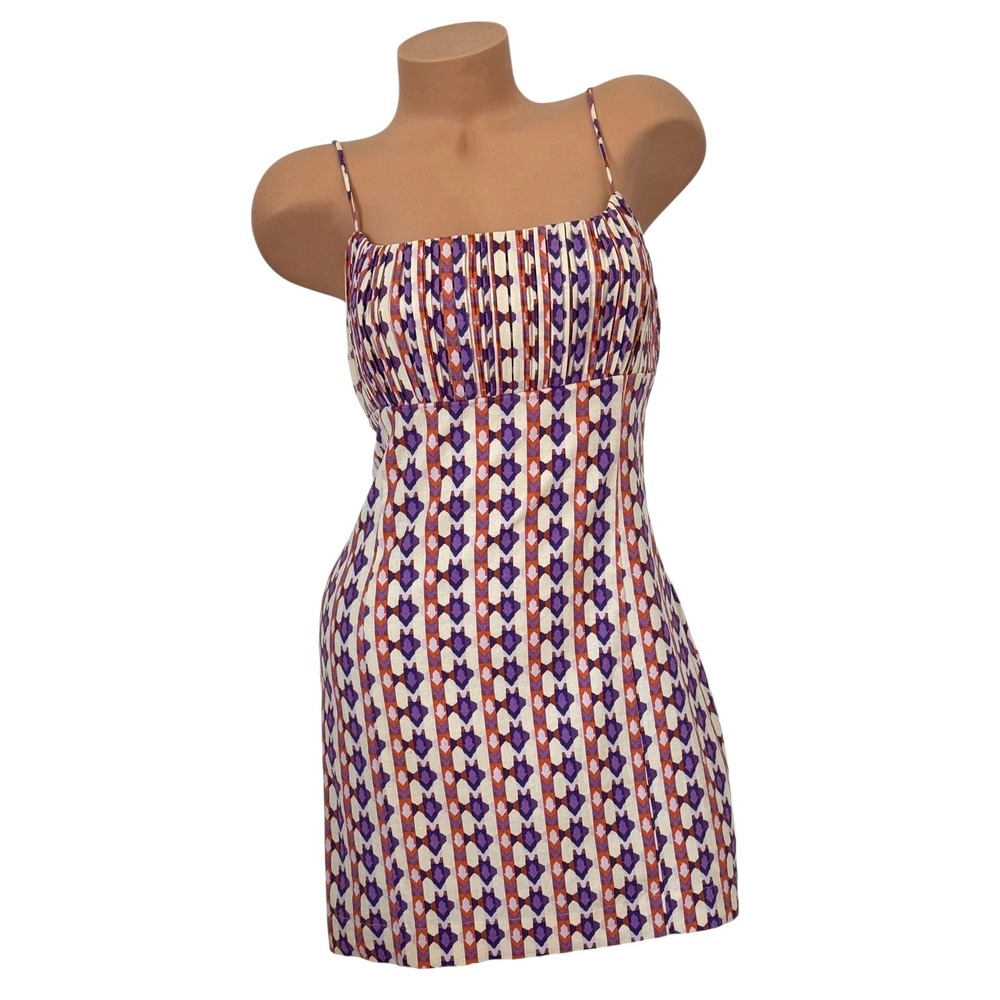 Maeve‎ Anthropologie Linen Mini Dress Size 10 The Ophelia Sleeveless Slim Purple